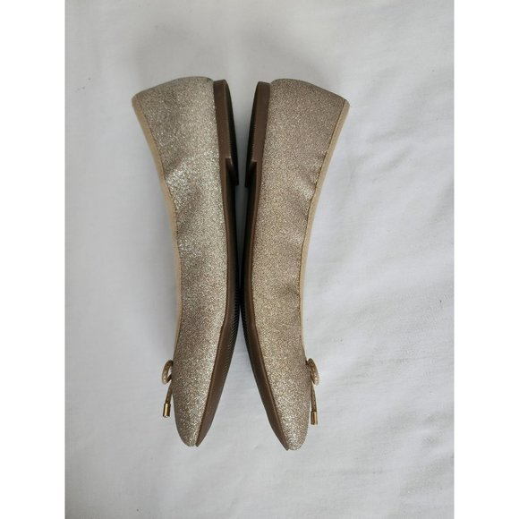 Xappeal Women's Gold TINE Classic Round Toe Bow Ballet Flat Shoes Size 10M - Picture 6 of 16